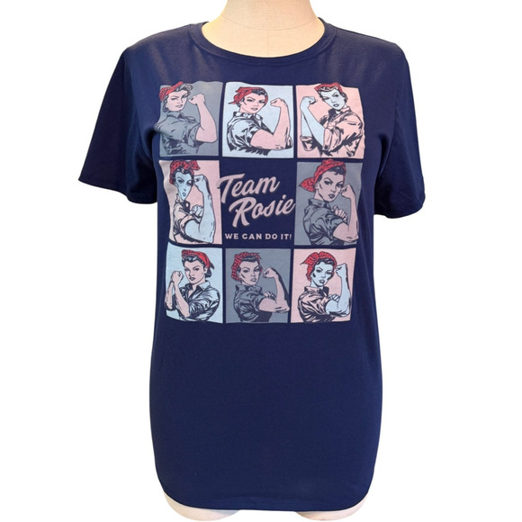 Torrid Plus Size 2 Rosie the Riveter Classic Fit Rockabilly‎ Pin Up T Shirt Punk - Picture 1 of 2